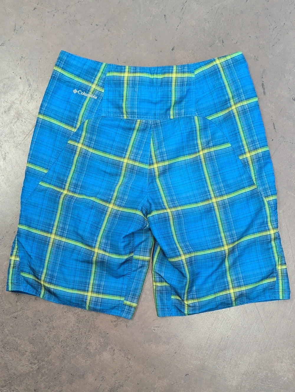 Men's Columbia Swim Shorts Plaid 32W 11L